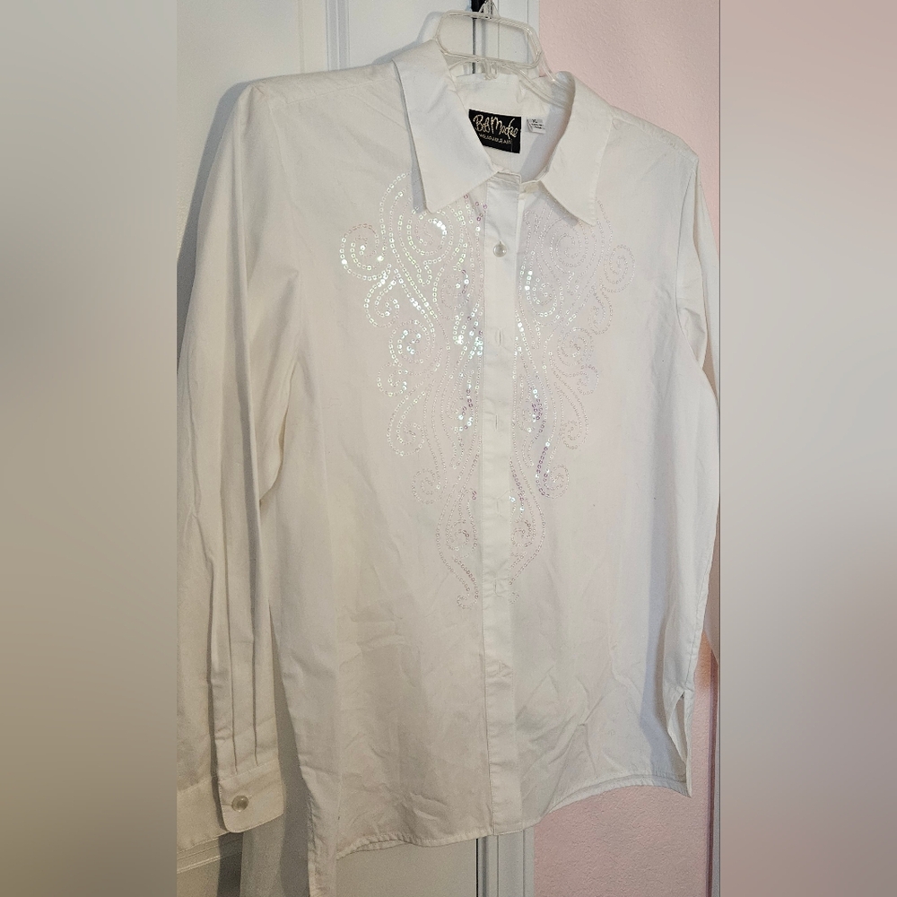 NWT Vintage Bob Mackie Sequins Shirt XL